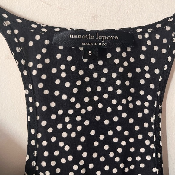 Nanette Lepore Polka Dot 100% Silk Cami Top - 8 - Picture 2 of 5